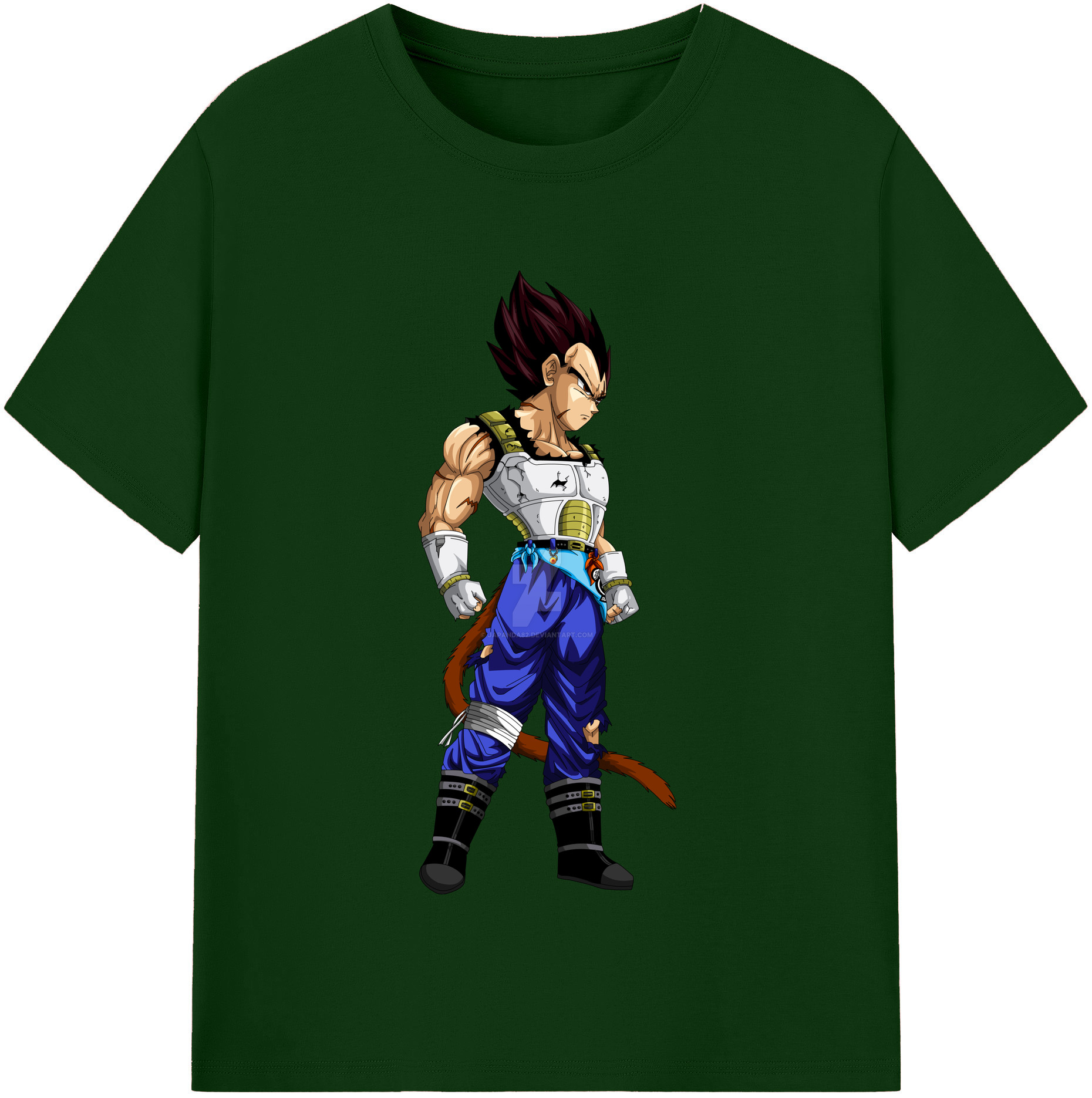 （画像用） ドラゴンボール ベジータ四世（Bejīta Yonsei）DRAGON BALL Vegeta IV 綿100％半袖Tシャツ（フロントプリント）